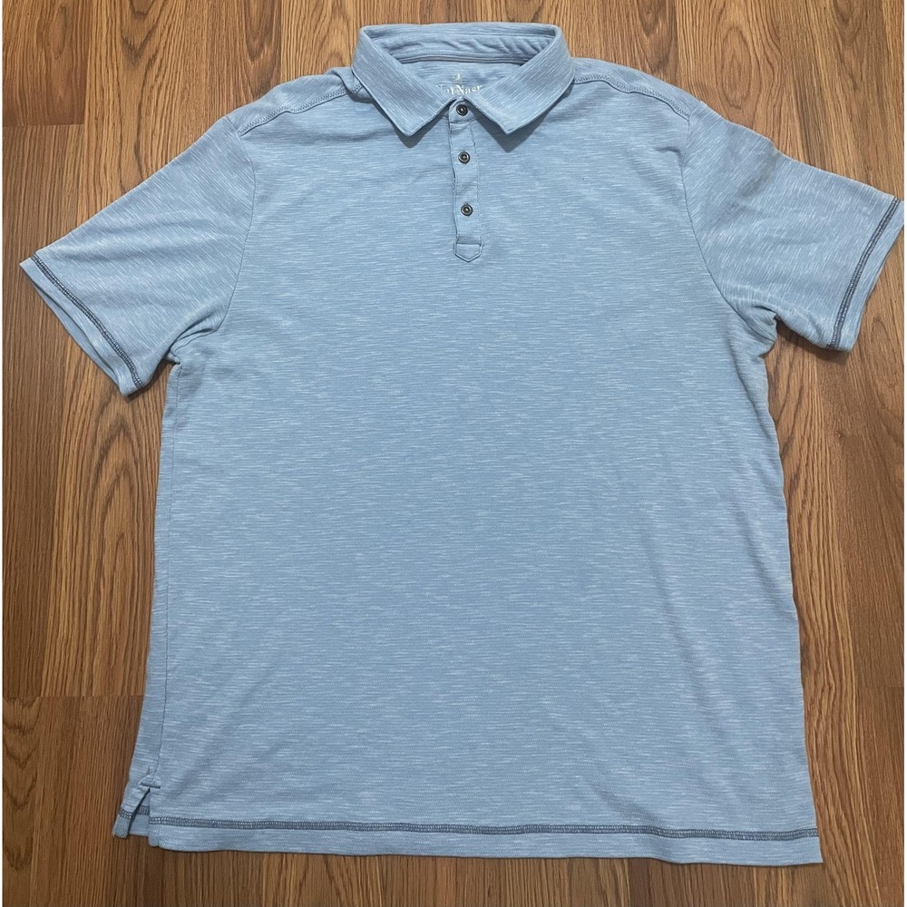 Nat Nast Polo Shirt Mens Large Luxury Originals Blue Heather Knit Casual